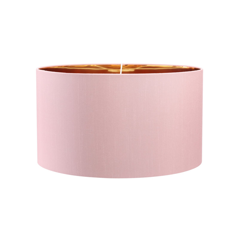 22.5cm H Faux Silk Drum Pendant Shade ( Uno ), Pink
