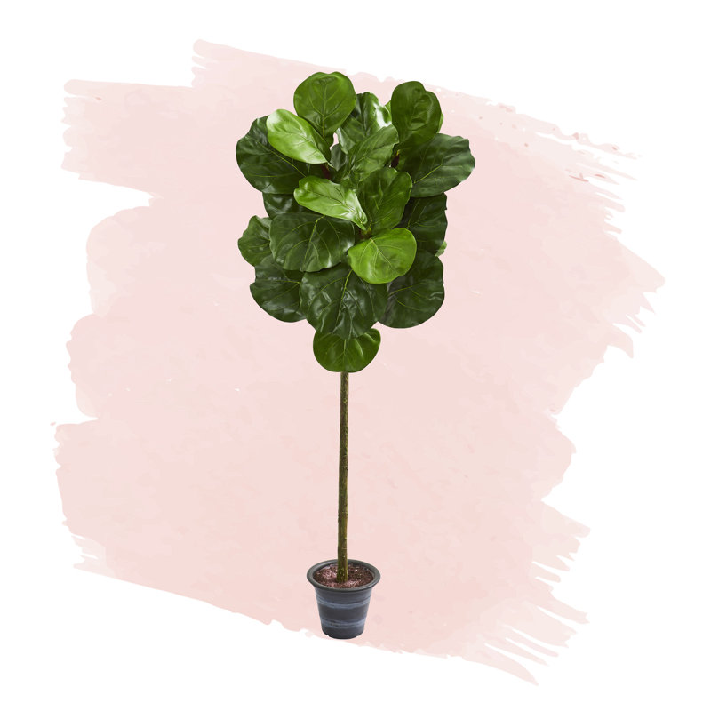 Figuier à feuilles artificielle en pot, H 48 po x l 15 po x P 15 po