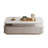 White Crystal-cream Sintered Stone Manufactured Wood Rectangular Coffee Table-243227915