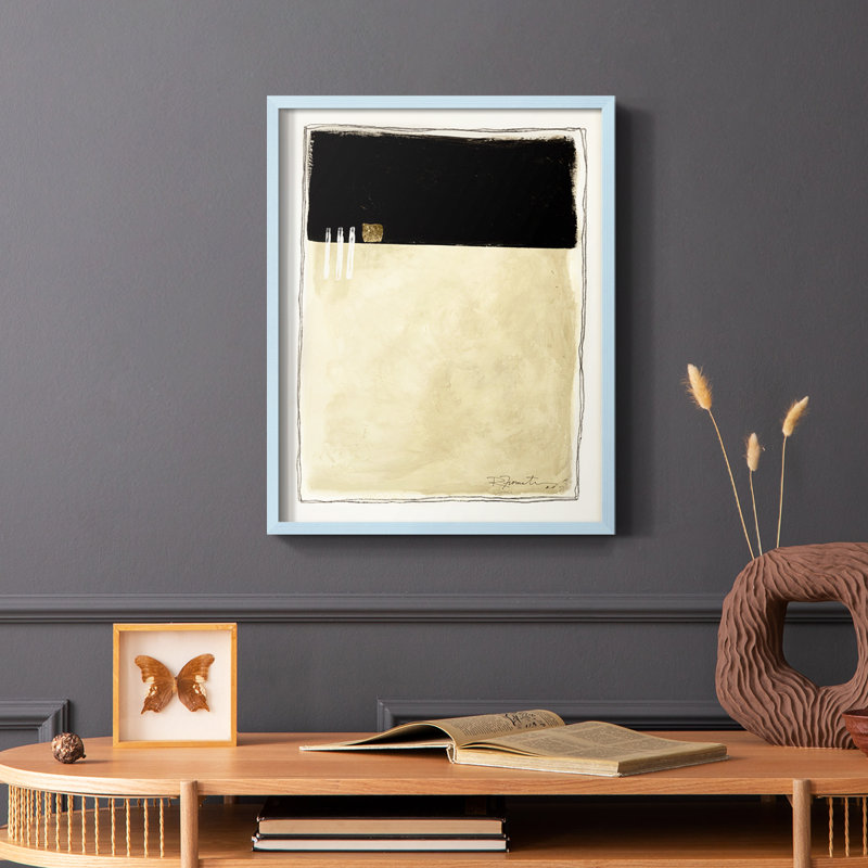 Reproduction encadrée Inner Musing II - bois massif, H 10 po x l 8 po, Bleu