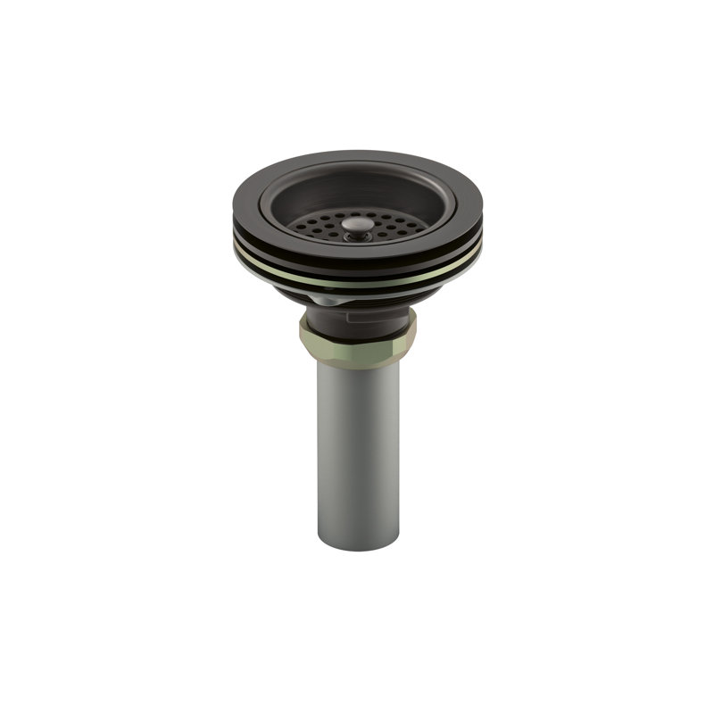 Duostrainer Sink drain and strainer with tailpiece, Oil Rubbed Bronze