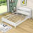Kortney Wood Platform Bed with Built-in LED Light and Storage Headboard -1618487522-1618487520