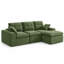 Canapé d'angle modulaire Cloud en forme de L de 103 pouces avec méridienne, assise extra profonde, revêtement en velours côtelé-1587661926