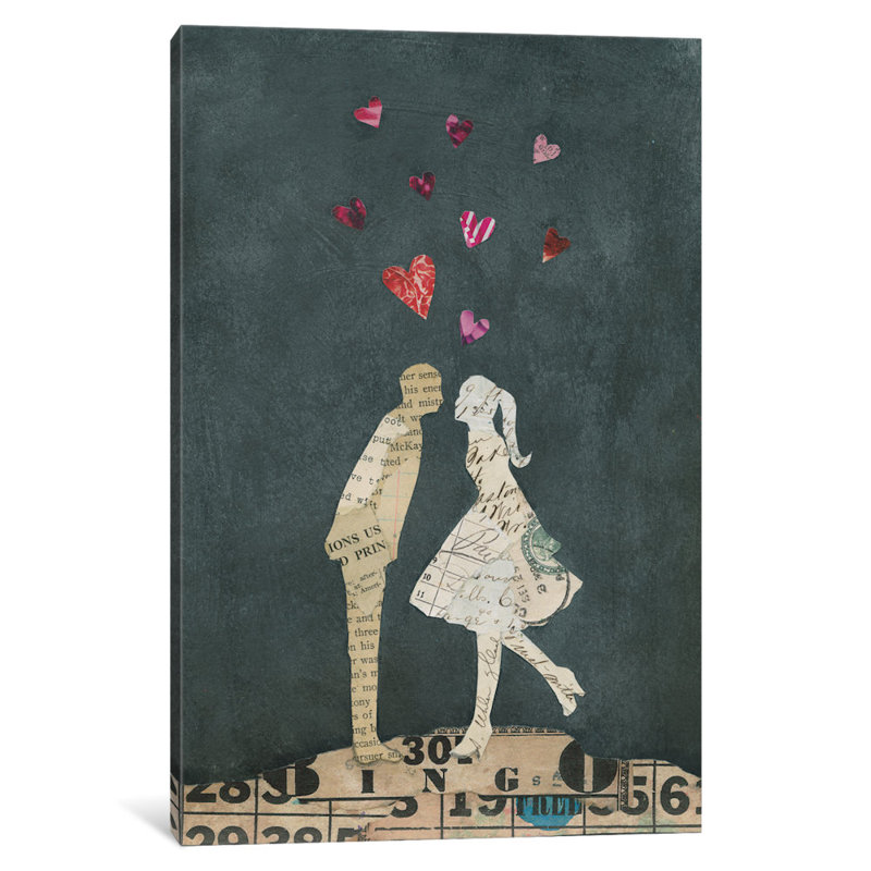 « jolie couple i », impression sur toile tendue, H 26 po x l 18 po x P 1,5 po