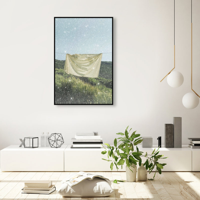 Floating Cotton I Print by Oliver Gal, 31"H x 21"W, Black Floater Frame