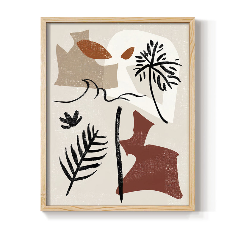 Soft Palms VI Framed Print - Solid Wood, 21" H x 17" W