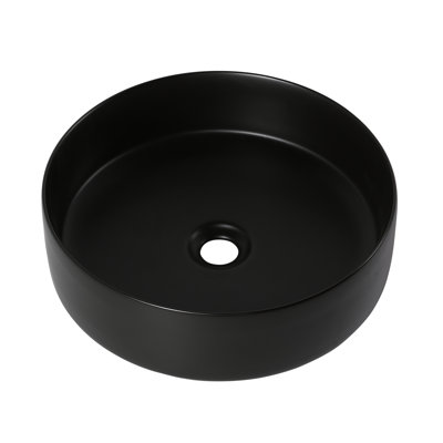 16" Ceramic Circular Vessel Bathroom Sink