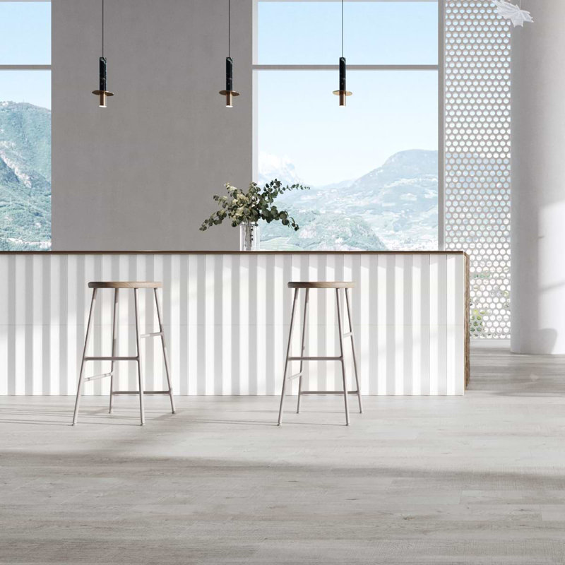 Kinzie 4x16 Concave 3D Matte Ceramic Tile, White