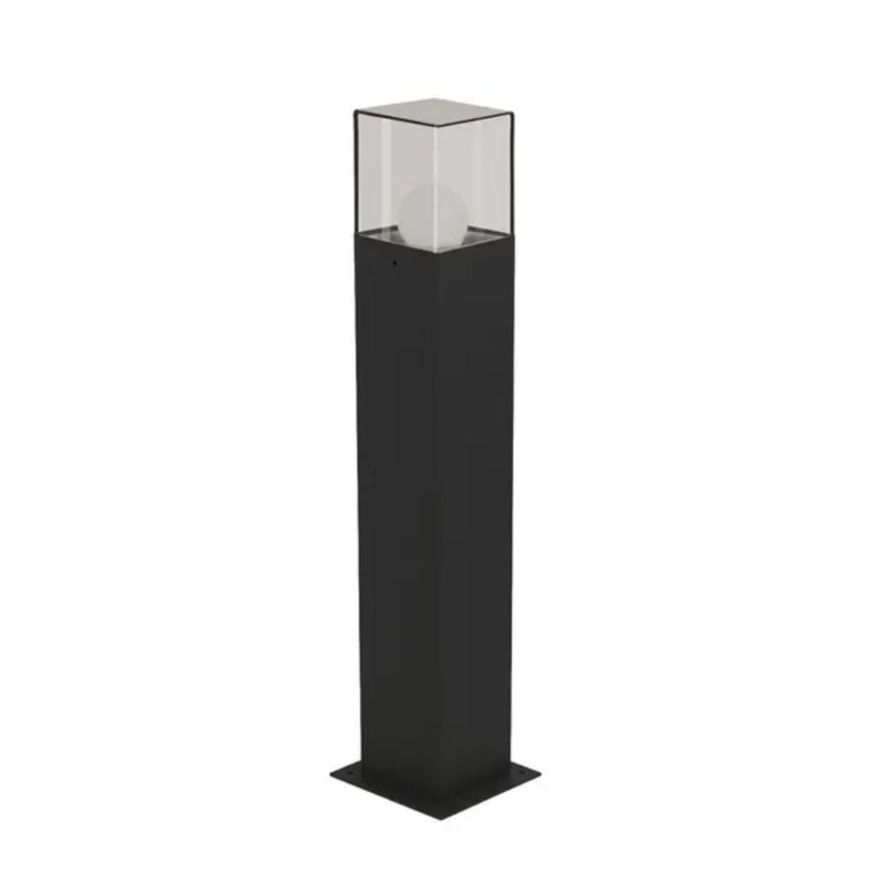 Bande d'éclairage urbain 31,5 pouces avec base pour ampoule E26 (ampoule non incluse), éclairage de voie d'éclairage moderne, câblé, noir