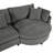 Premium Chenille Sectional Sofa with Curved Chaise Lounge