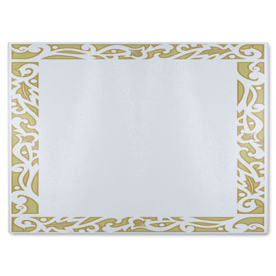 Egyptian Hieroglyphs Border Glass Chopping Board