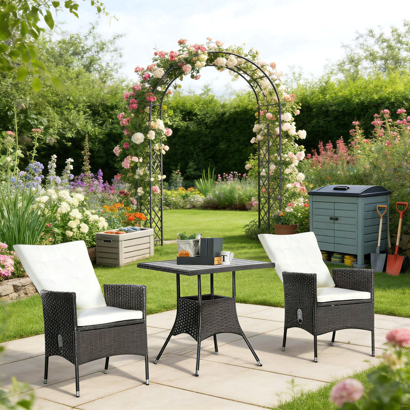 Rattan Furniture Set,3 Piece Patio Bistro Set