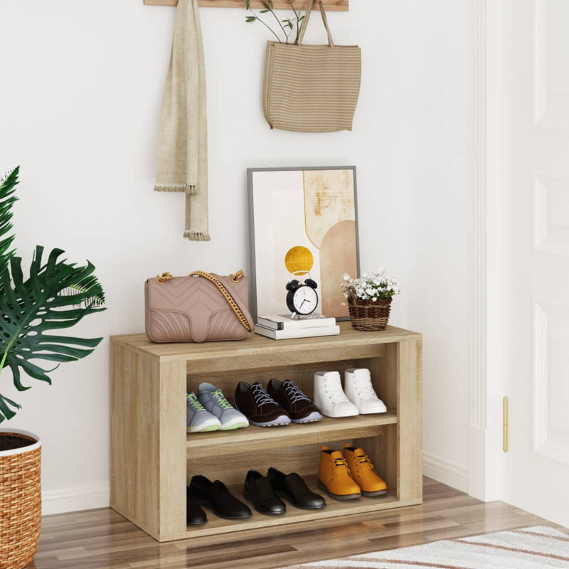 6 Pair Shoe Storage Cabinet, Sonoma Oak