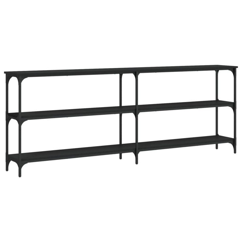 Console Table, 75cm H x 200cm W x 29cm D, Black
