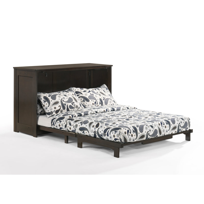 Lit escamotable avec rangement bas Issabella, Chocolat, Simple