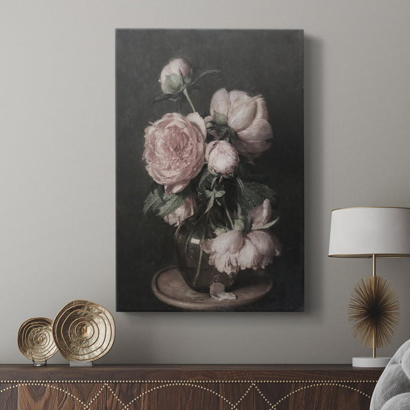 Imprimé floral rétro CX - galerie Cavas, H 60 po x l 40 po