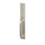 Poignée factice Emtek SELECT, à mortaise pleine longueur, tige extérieure en forme de R, poignée lisse ; levier intérieur Hermès, chrome poli, pour droitier-136221686-136221691