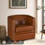 Fauteuil pivotant tonneau touffeté