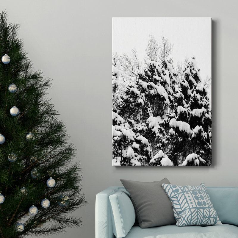 Toile tendue avec châssis de qualité supérieure Wintery Dreams II - prête à être accrochée, H 18 po x l 12 po x P 1 po