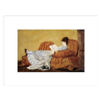 «Young Lady Reading» par Mary Cassatt, impression giclée sur cadre