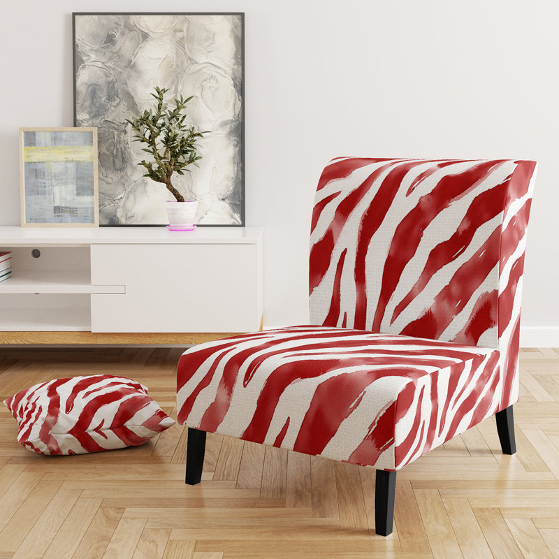 Fauteuil de chambre Zebra, Rouge / Blanc