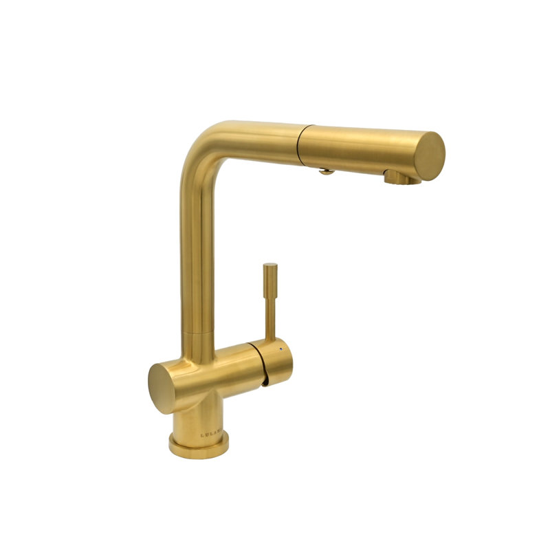Lulani Nassau Pull Out Kitchen Faucet, Brushed Gold