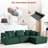 Versatile 100" W Cloud Sectional Sofa with Cup Holders - No Assembly Required, Perfect for Any Space-369266510