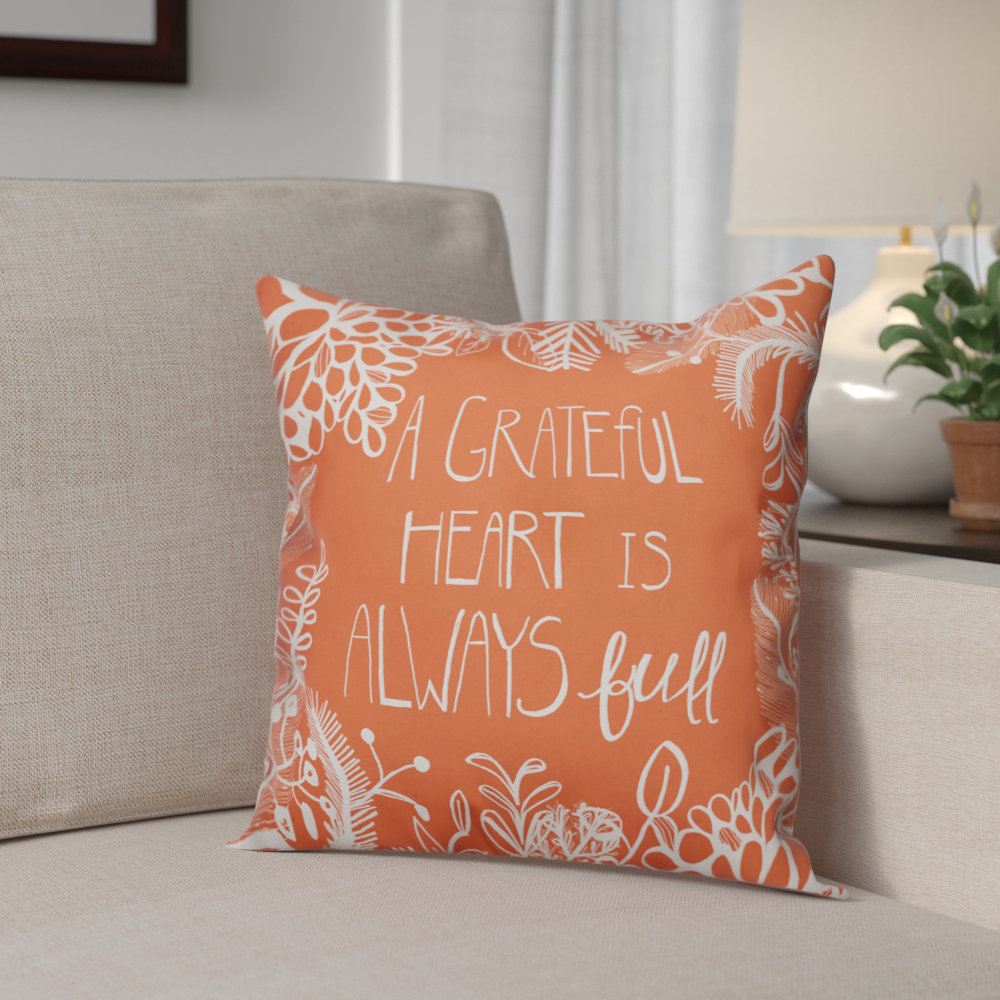 A Grateful Heart is Always Full Throw Pillow Designs Direct Creative Group Pillow 