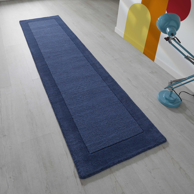 Concho Solid Colour Hand Loomed Area Rug, Runner 60 x 230cm