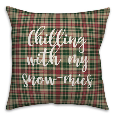  Coussin Snowmies in Tartan