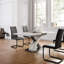 Valles Extendable Metal Base Dining Table