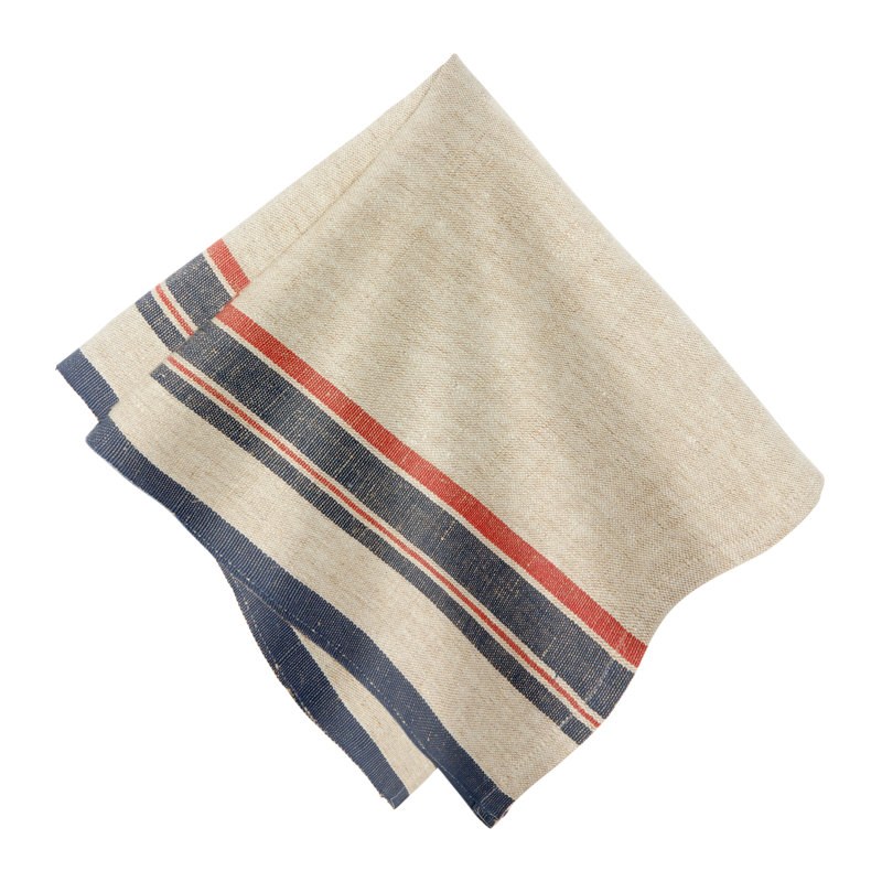 Antibes Napkin, Natural/Red