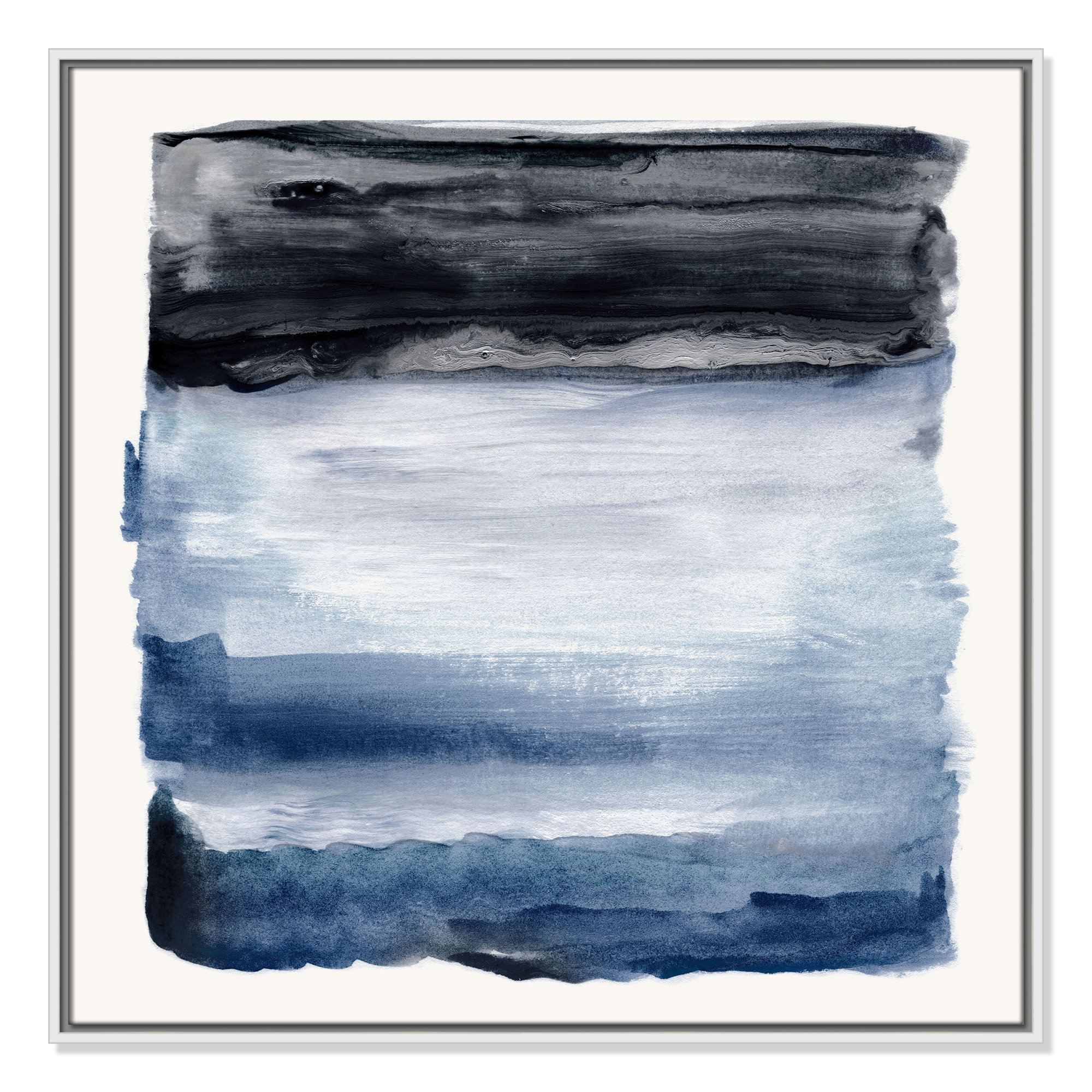 Navy Sky I Print by Nan, White, 31.5" H x 31.5" W