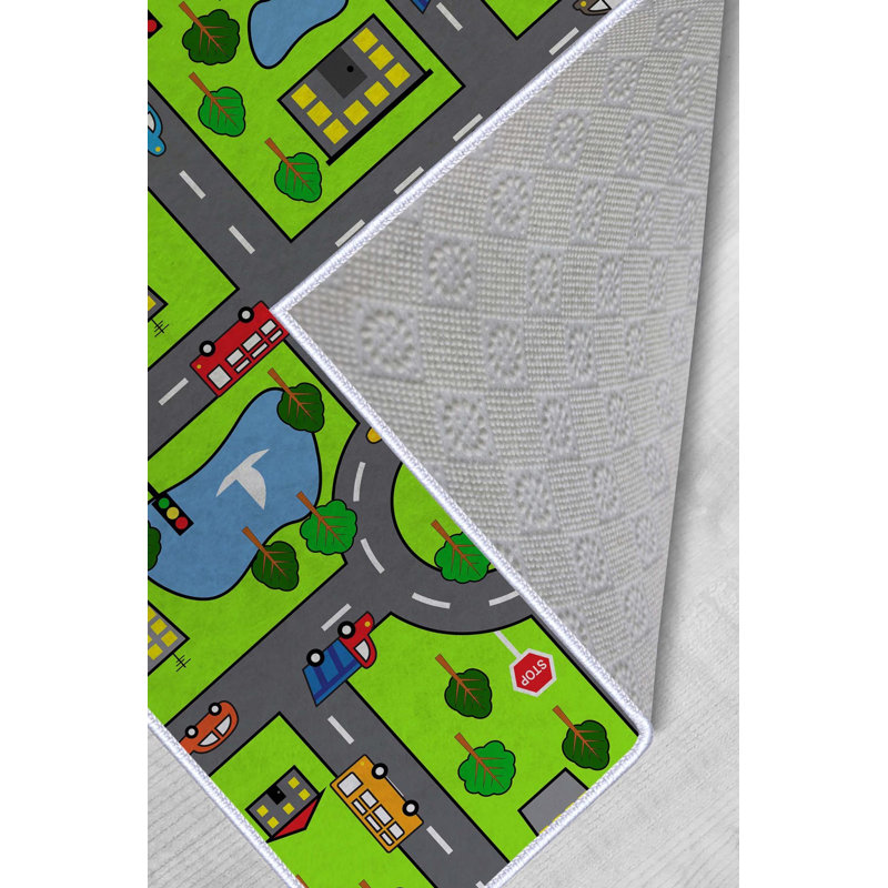 Luxueux tapis tissé (2 pi x 3,3 pi), 100% polyester, d'une hauteur de poils de 0,3 po | Antibactérien, antidérapant, impression numérique 3D | Lavable à la machine, idéal pour les salons et les chambres à coucher - Entretien facile et conception élégante