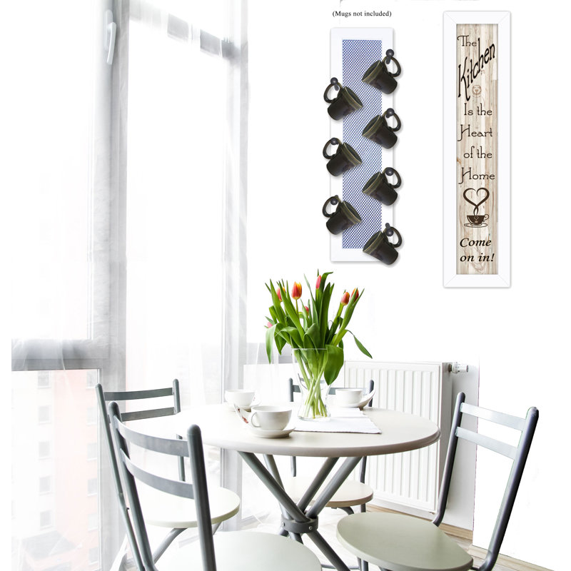 Ensemble de 2 décorations murales "Come on in", Blanc