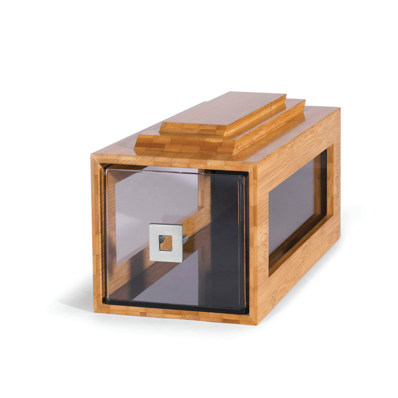 Rosseto Plastic Display Case Buffet Accessory, Dark Natural