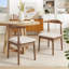 Chaises de salle à manger en bois massif avec dossier large incurvé, chaises d'appoint de cuisine de ferme-634398800