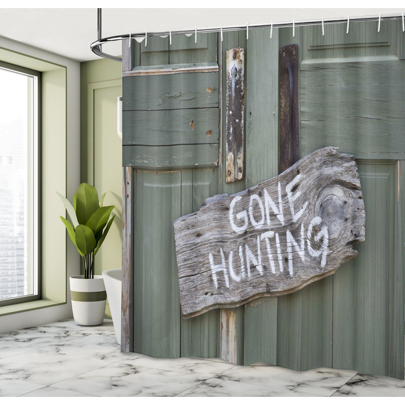 Ensemble de rideau de douche avec crochets de chasse, H 75 po x l 69 po