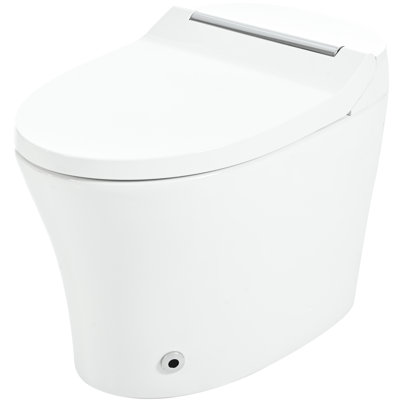 Toilette moderne en céramique avec siège chauffant à température réglable et capteur d'eau infrarouge à pied intelligent