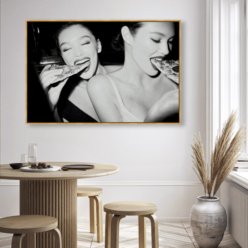 Midnight Mozzarella Print by Oliver Gal, 21"H x 31"W, Gold Floater Frame