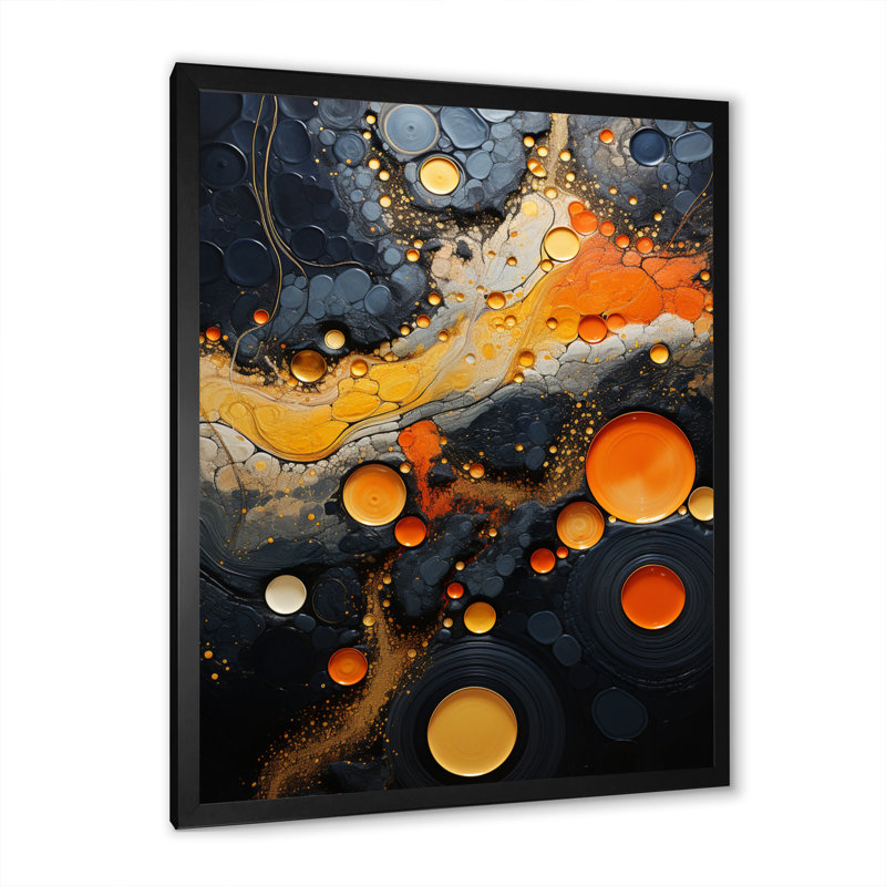 Geyser Geothermal Wonders Collage III - Art mural abstrait sur toile, H 32 po x l 24 po x P 1 po, Cadre photo noir
