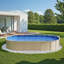 Doublure de piscine ovale à chevauchement-111405723