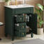 24" Bathroom Vanity With Ceramic Sink, Small Bathroom Sink Cabinet, Modern Cabinet With 2 Drawers And Adjustable Shelf-121709006