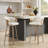 Lesli 30.51''Swivel Tufted Boucle Upholstered Bentwood Bar Stool