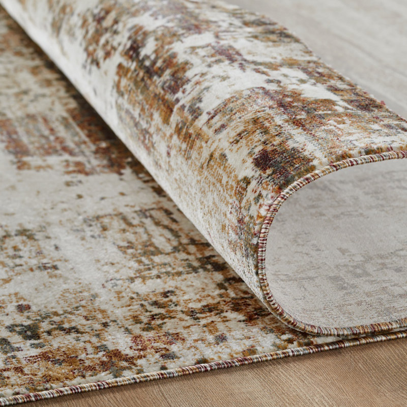 Finke Mocha Abstract Area Rug, Rectangle 9'6" x 13'6"