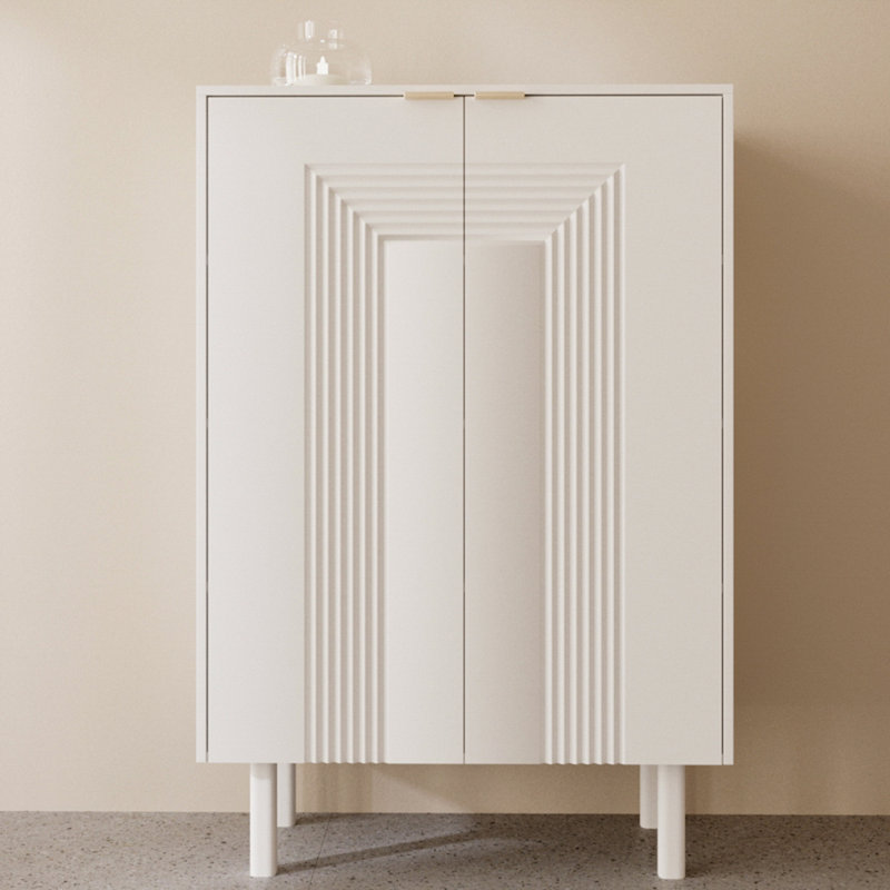 12 Pair Shoe Storage Cabinet, White