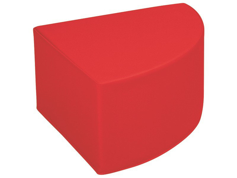 Pouf quadrant de base - Hauteur du siège: 6 po, Rouge, H 7 po x l 15,75 po x P 15,75 po