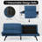 George Oliver 70" Convertible Futon Sofa Bed With Adjustable Backrest-395850321