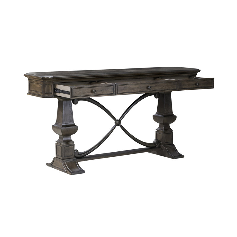 Table de canapé Dillmon avec plateau en placage de fantaisie