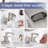 Durable Brass Bathroom Sink Faucets, Brushed Nickel, Modern Two-handle Design